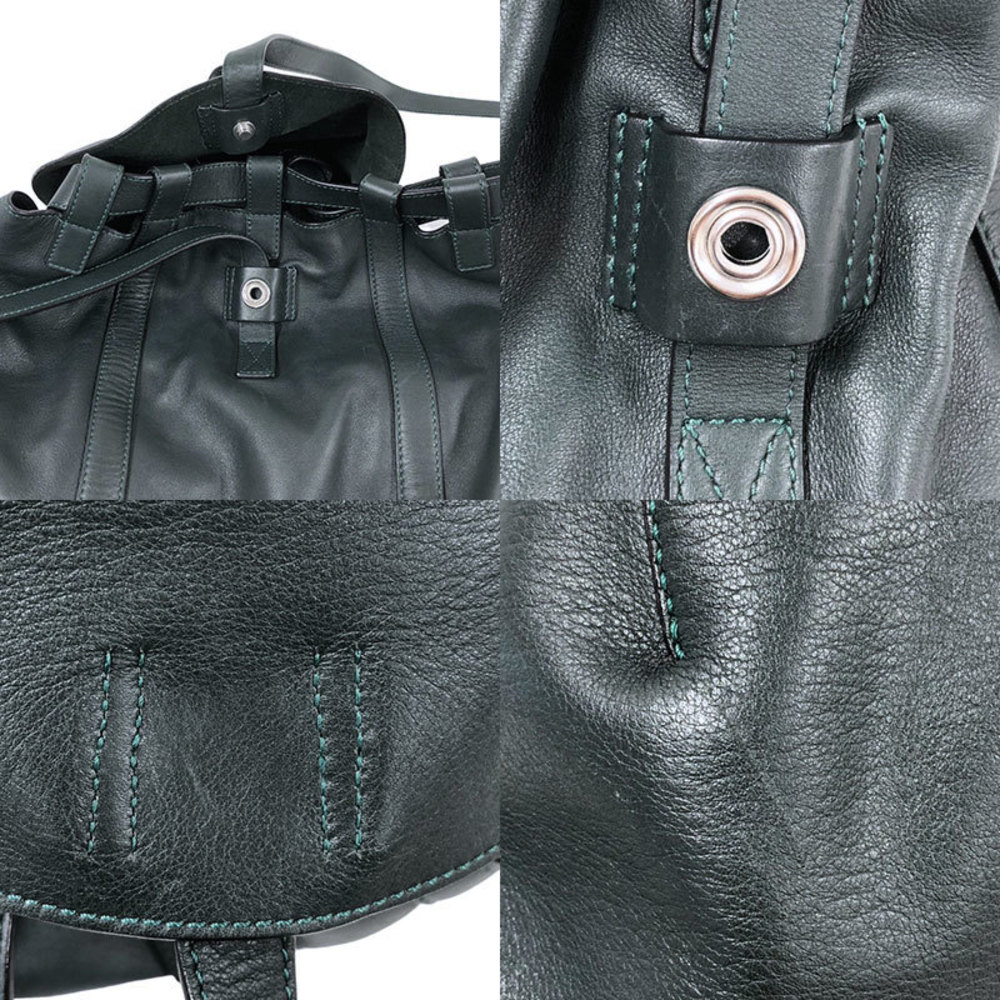 Loewe Drawstring Backpack Dark Green - image 7